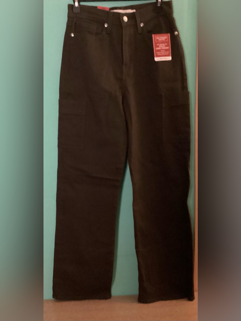 Levi Strauss Signature Size 4/27 Heritage Utility Loose Straight Cargo Pants NWT